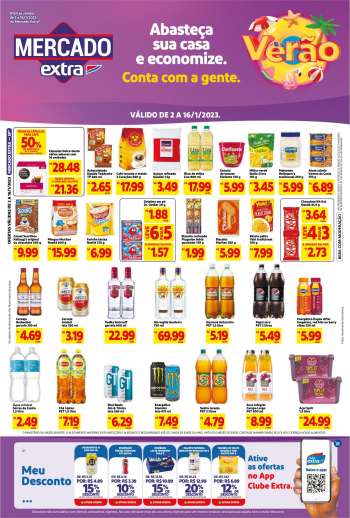 Folheto Mercado Extra - 02/01/2023 - 16/01/2023.