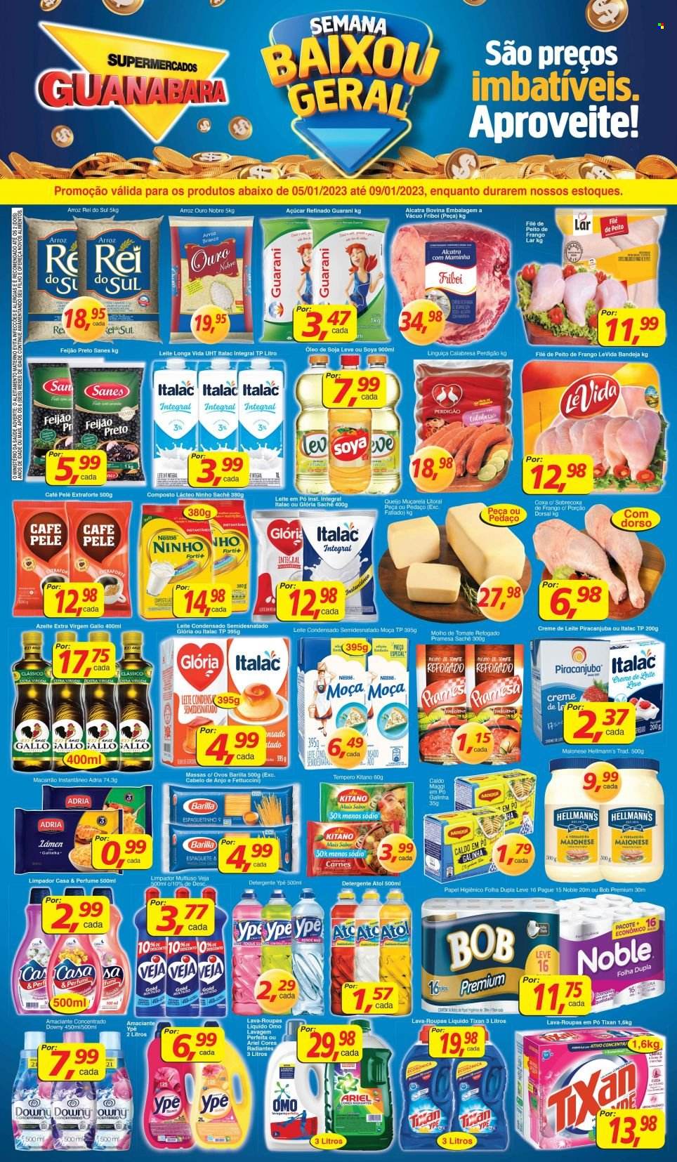 Folheto Supermercados Guanabara - 05/01/2023 - 09/01/2023. Página 1