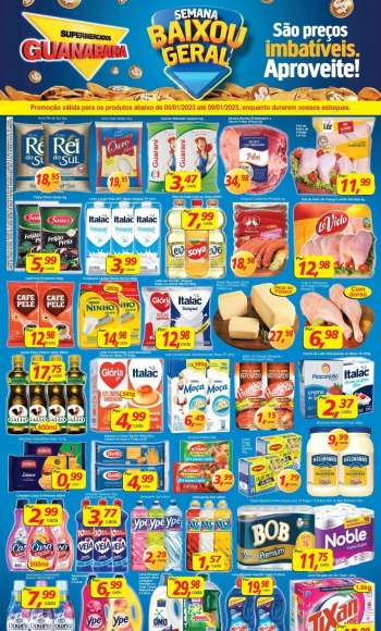Folheto Supermercados Guanabara - 05/01/2023 - 09/01/2023.