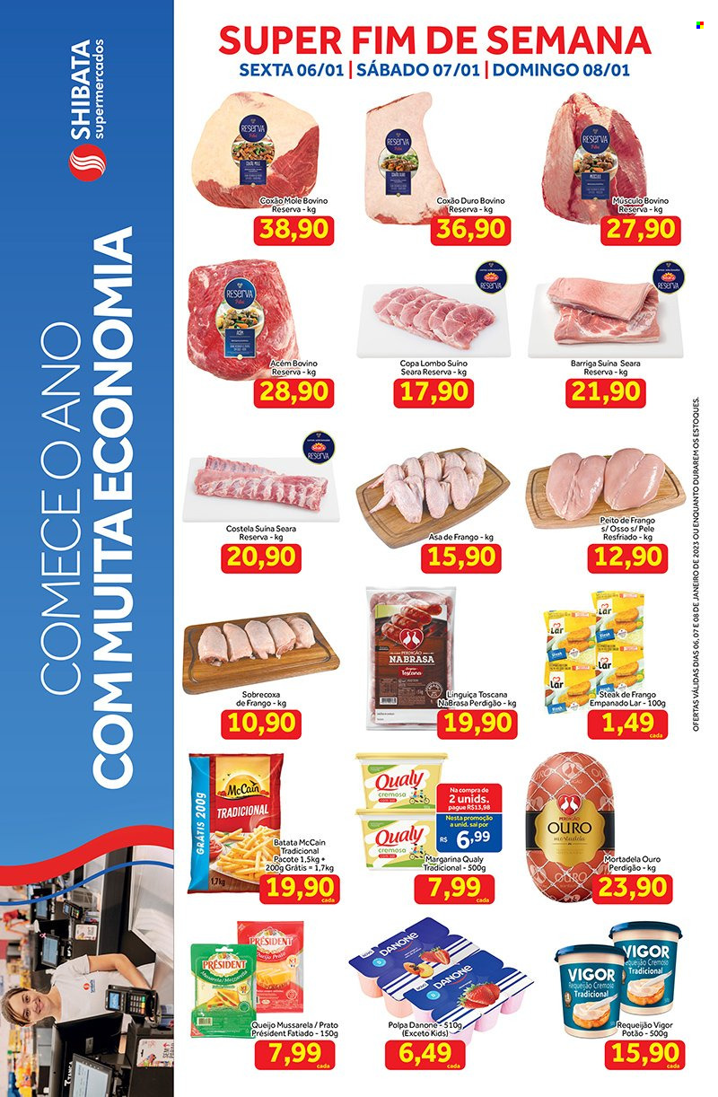 Folheto Shibata Supermercados - 06/01/2023 - 08/01/2023. Página 1