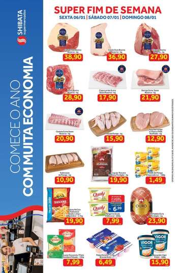 Folheto Shibata Supermercados - 06/01/2023 - 08/01/2023.
