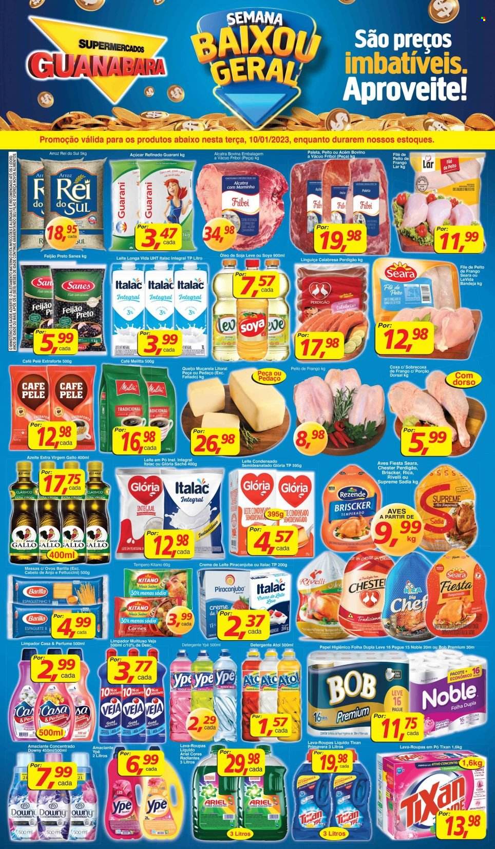 Folheto Supermercados Guanabara - 10/01/2023 - 10/01/2023. Página 1