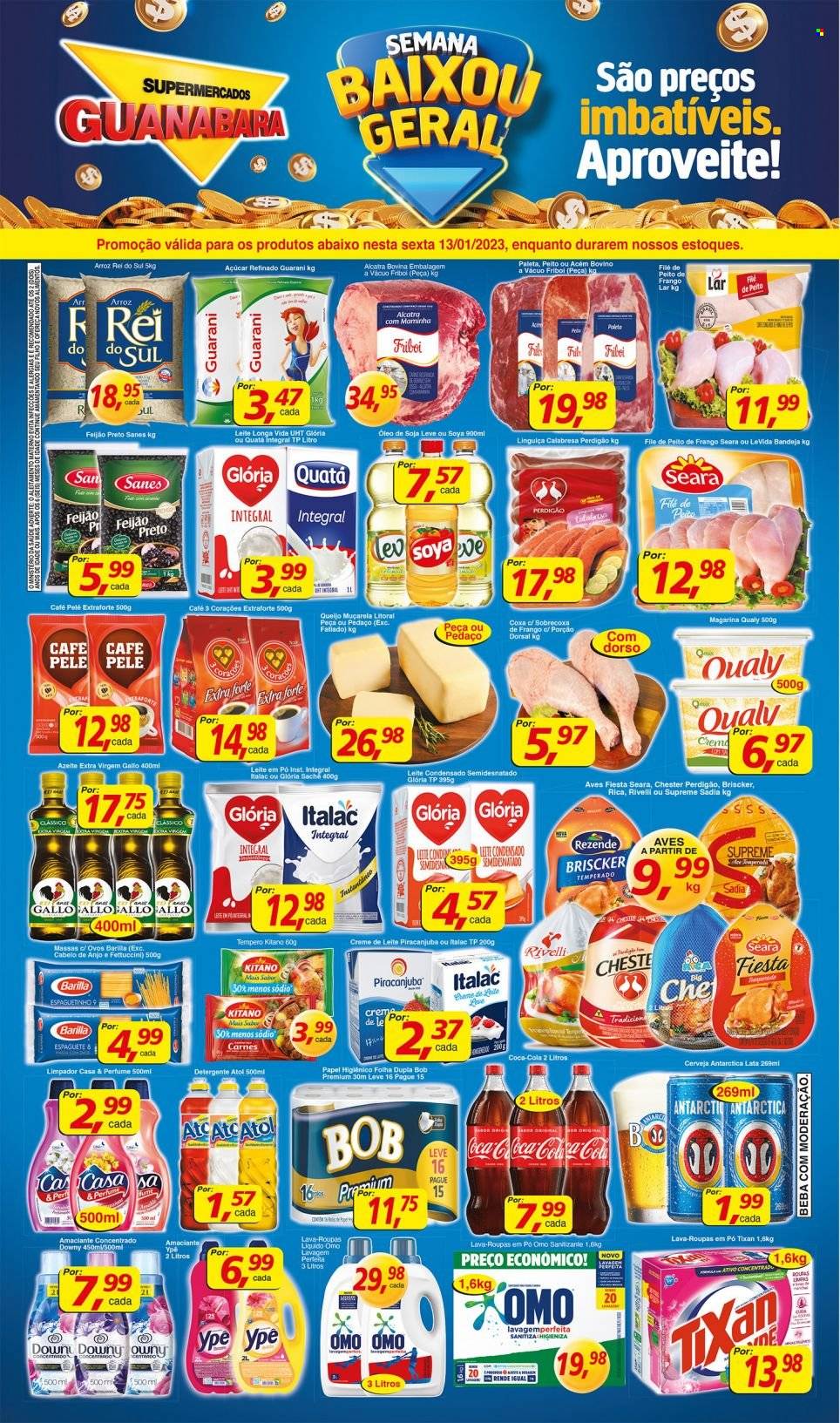 Folheto Supermercados Guanabara - 13/01/2023 - 13/01/2023. Página 1