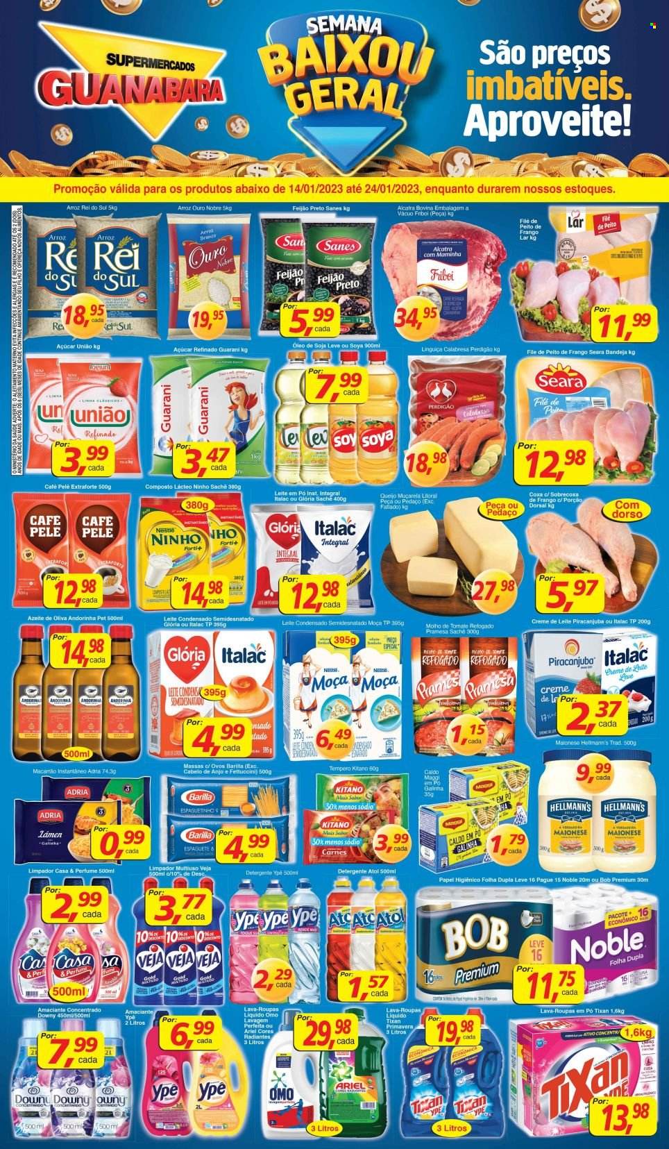 Folheto Supermercados Guanabara - 14/01/2023 - 24/01/2023. Página 1