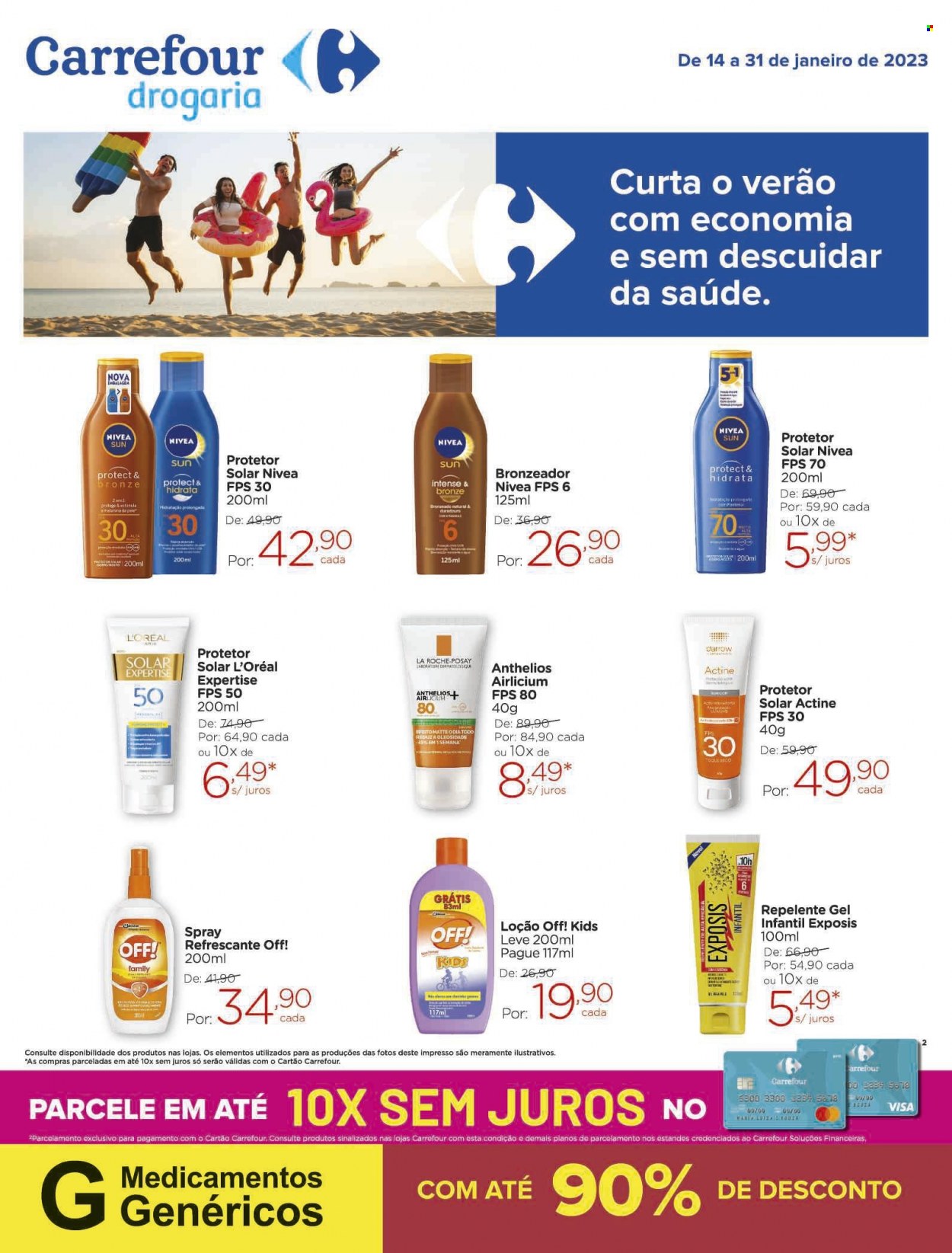 Folheto Carrefour Drogaria - 14/01/2023 - 31/01/2023. Página 1