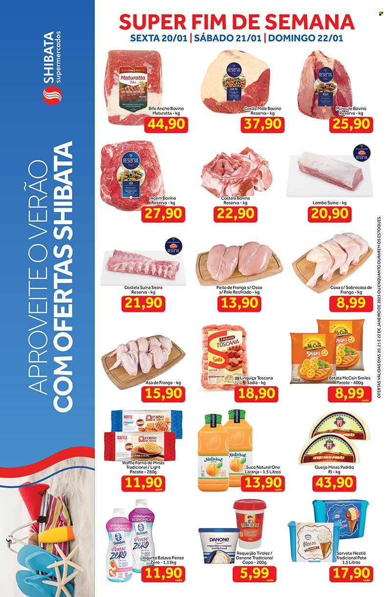 Folheto Shibata Supermercados - 20/01/2023 - 22/01/2023. Página 1
