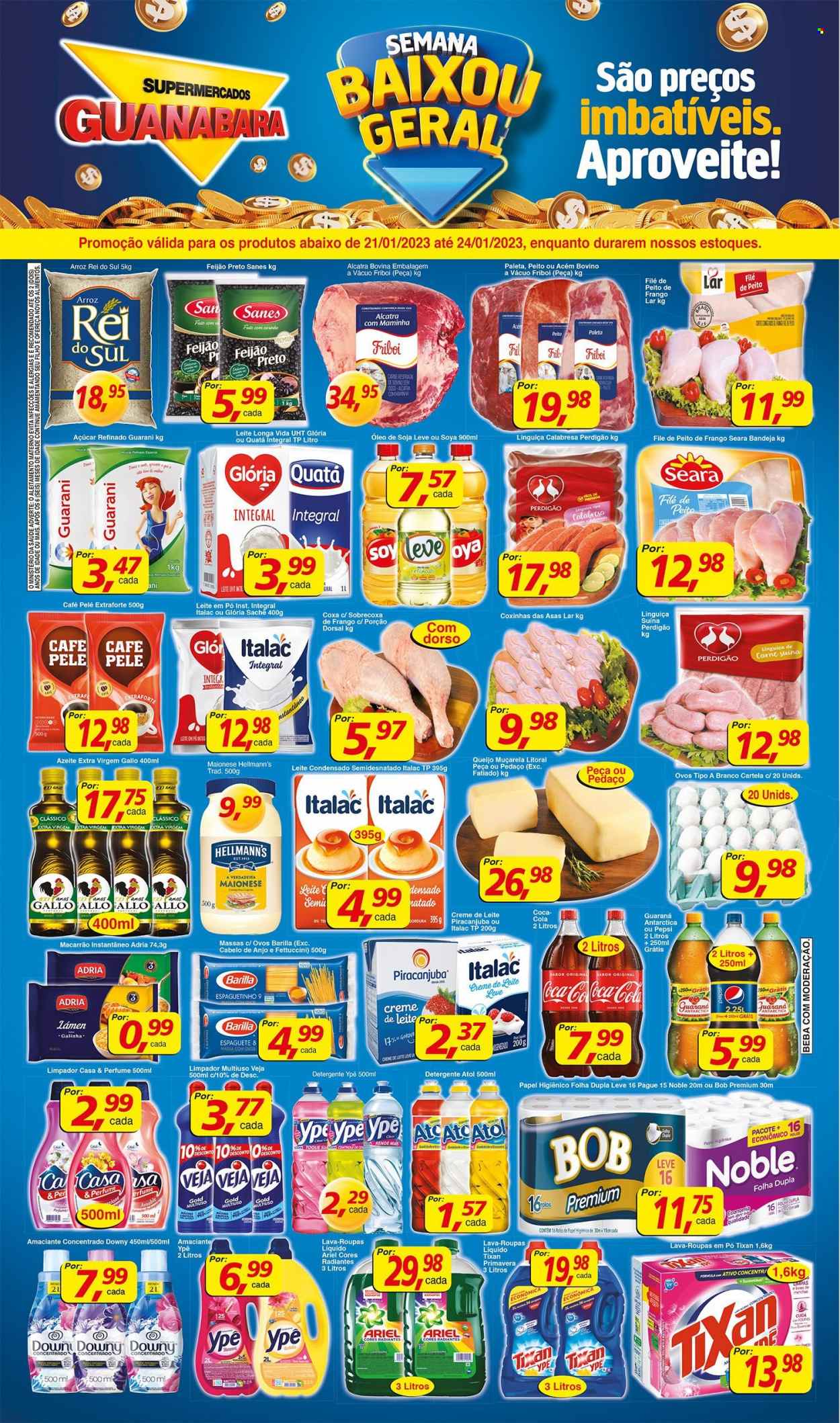 Folheto Supermercados Guanabara - 21/01/2023 - 24/01/2023. Página 1