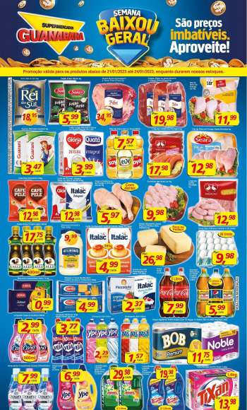 Folheto Supermercados Guanabara - 21/01/2023 - 24/01/2023.