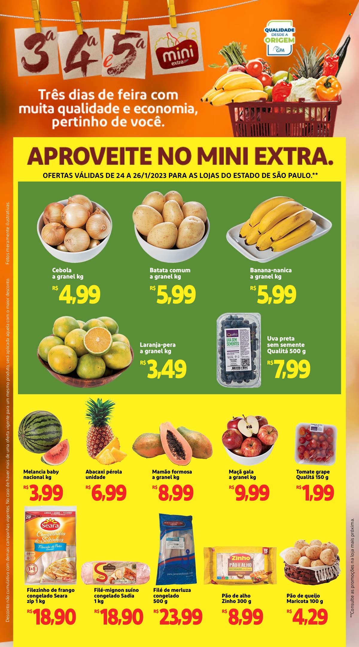 Folheto Mini Extra - 24/01/2023 - 26/01/2023. Página 1
