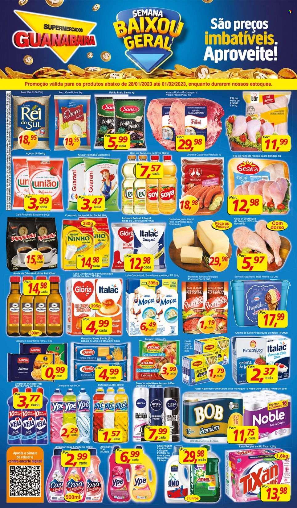 Folheto Supermercados Guanabara - 28/01/2023 - 01/02/2023. Página 12