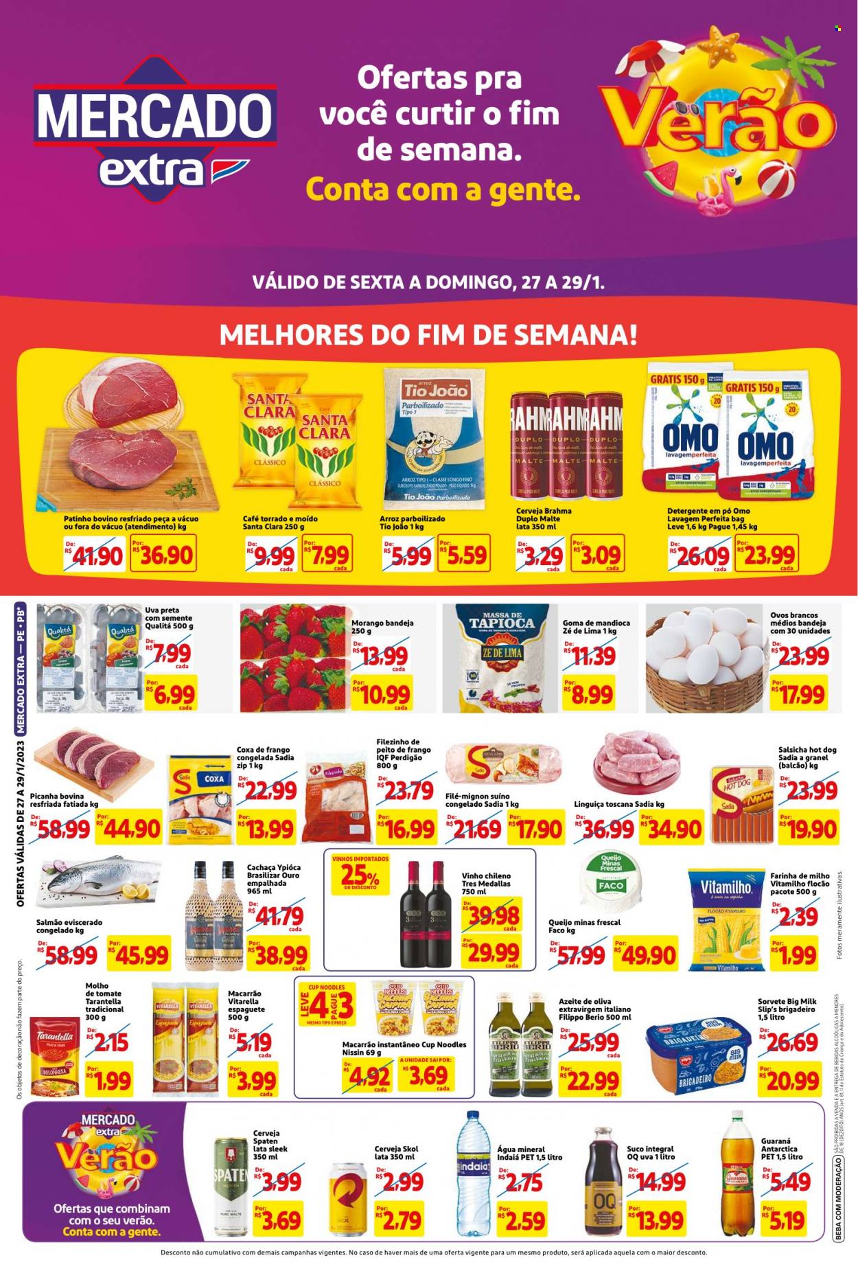 Folheto Mercado Extra - 27/01/2023 - 29/01/2023. Página 1