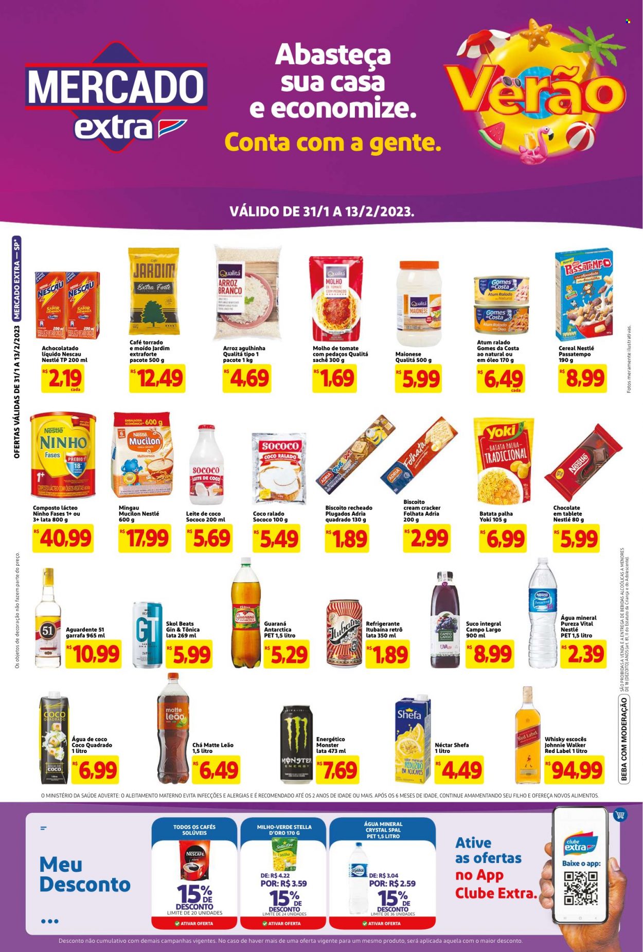 Folheto Mercado Extra - 31/01/2023 - 13/02/2023. Página 1