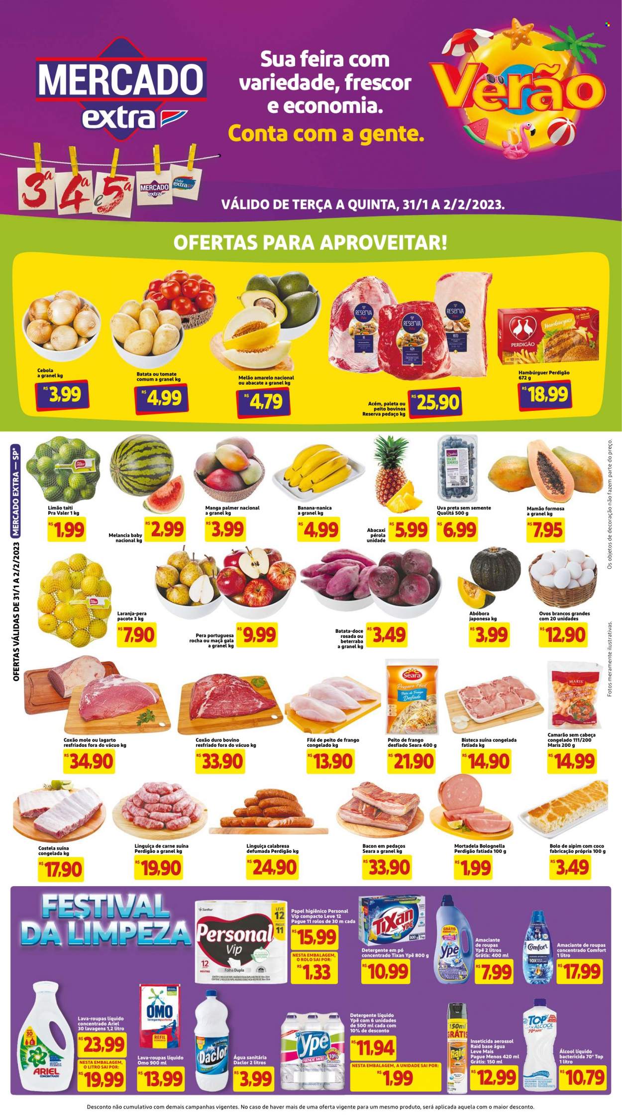 Folheto Mercado Extra - 31/01/2023 - 02/02/2023. Página 1