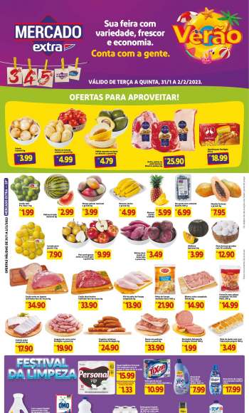 Folheto Mercado Extra - 31/01/2023 - 02/02/2023.