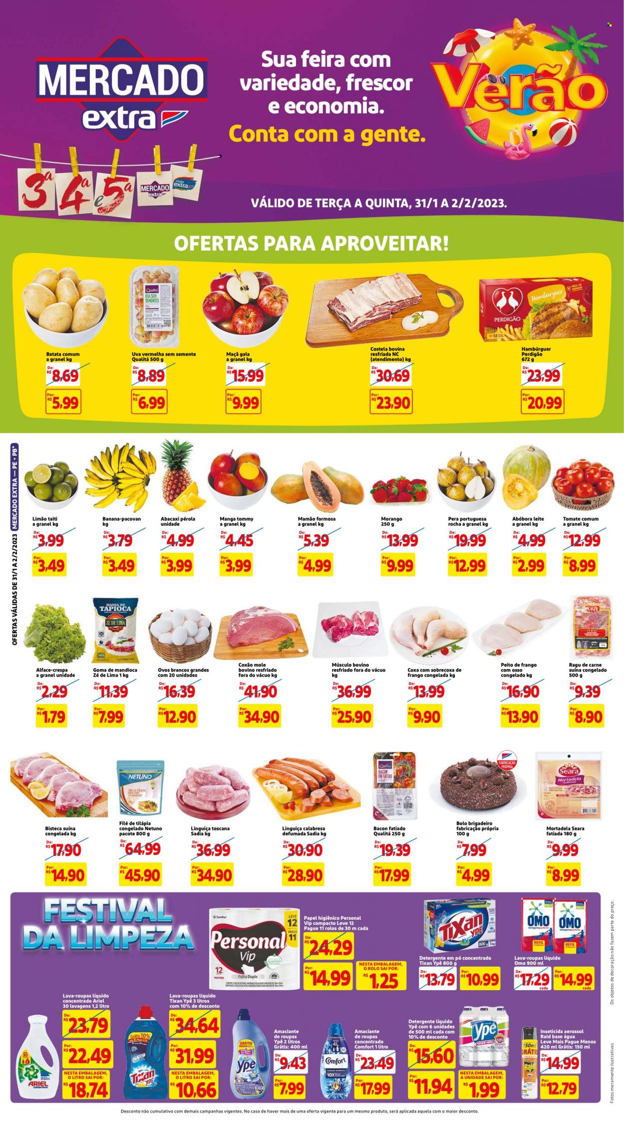 Folheto Mercado Extra - 31/01/2023 - 02/02/2023. Página 1