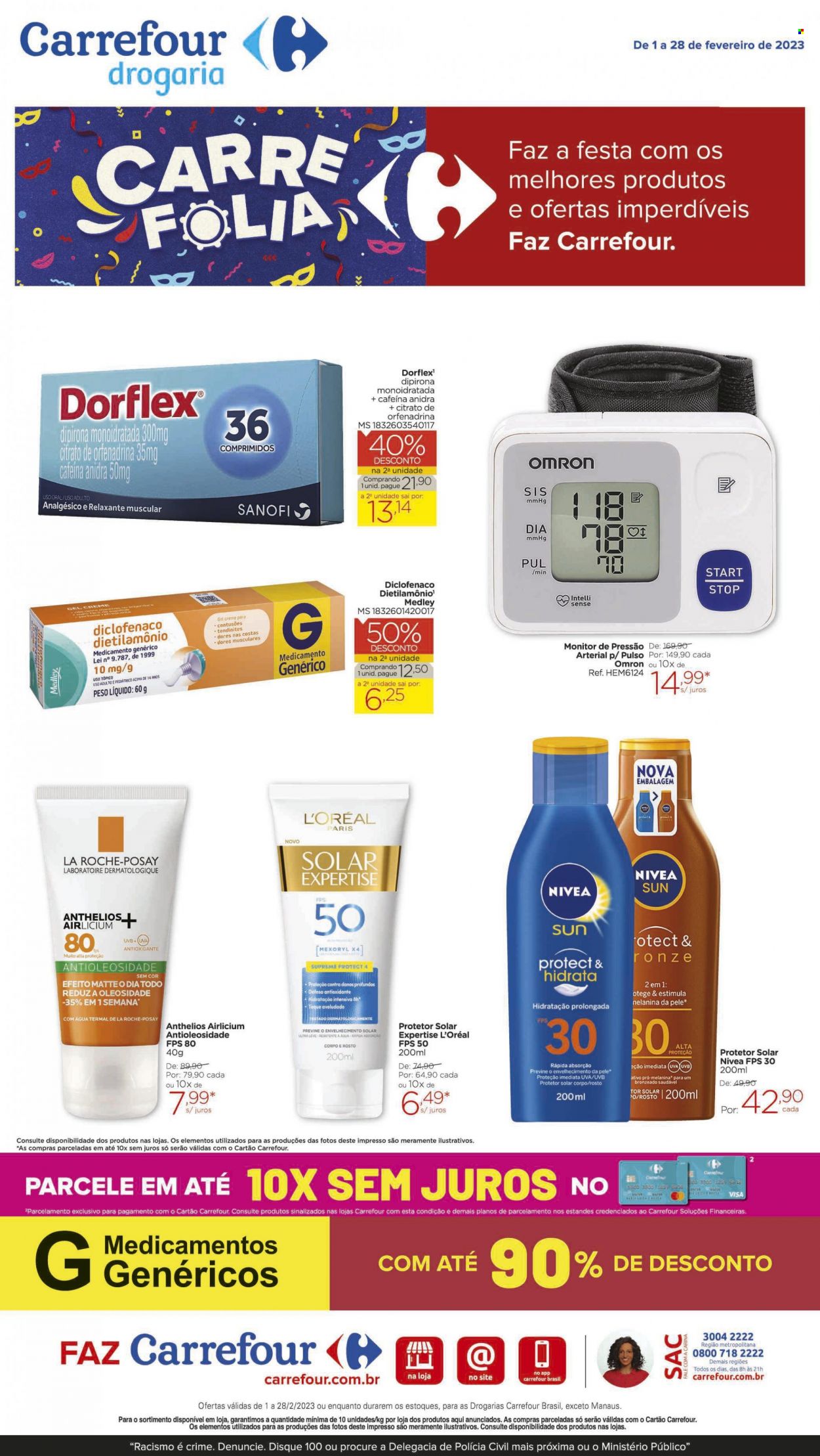Folheto Carrefour Drogaria - 01/02/2023 - 28/02/2023. Página 1