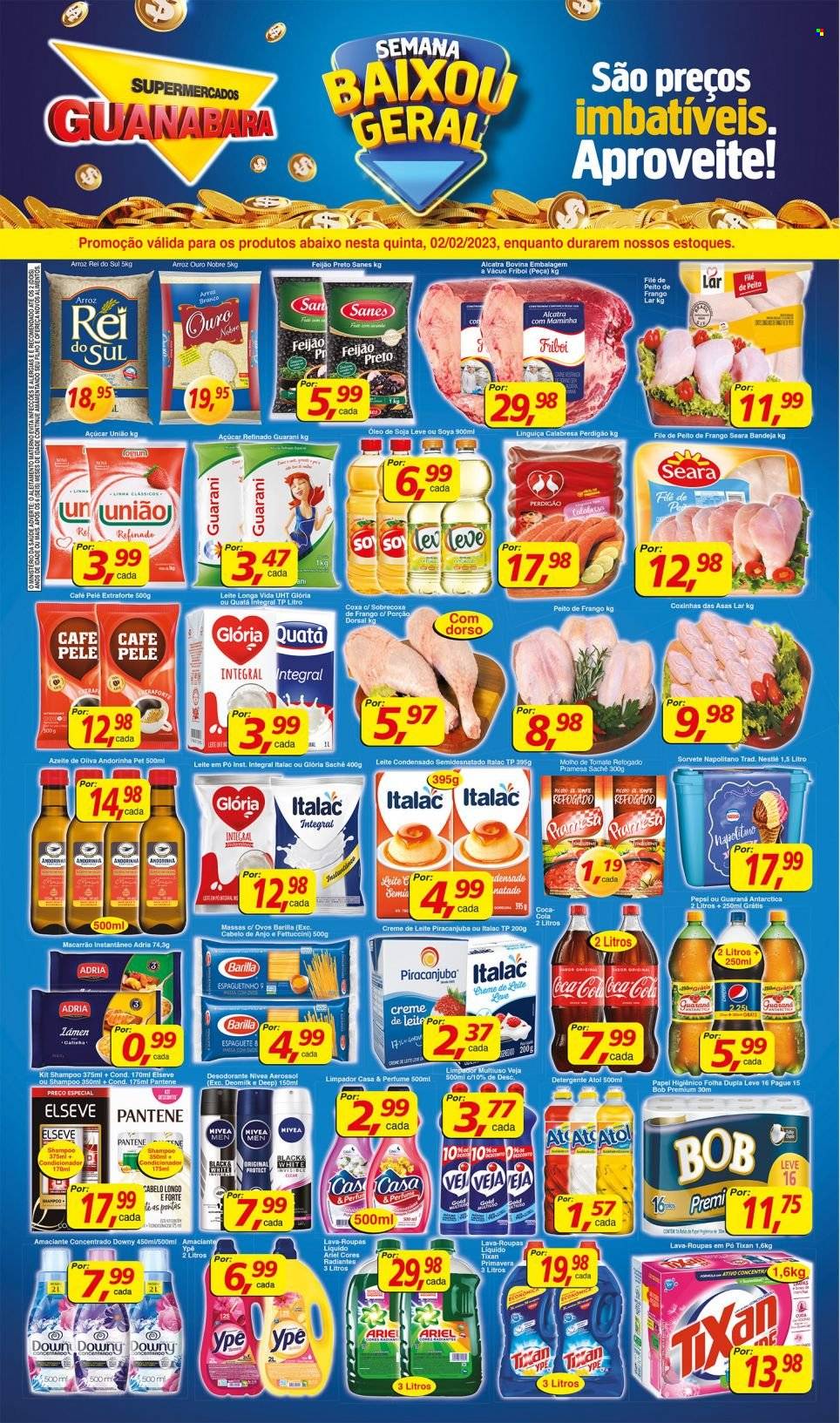 Folheto Supermercados Guanabara - 02/02/2023 - 02/02/2023. Página 1