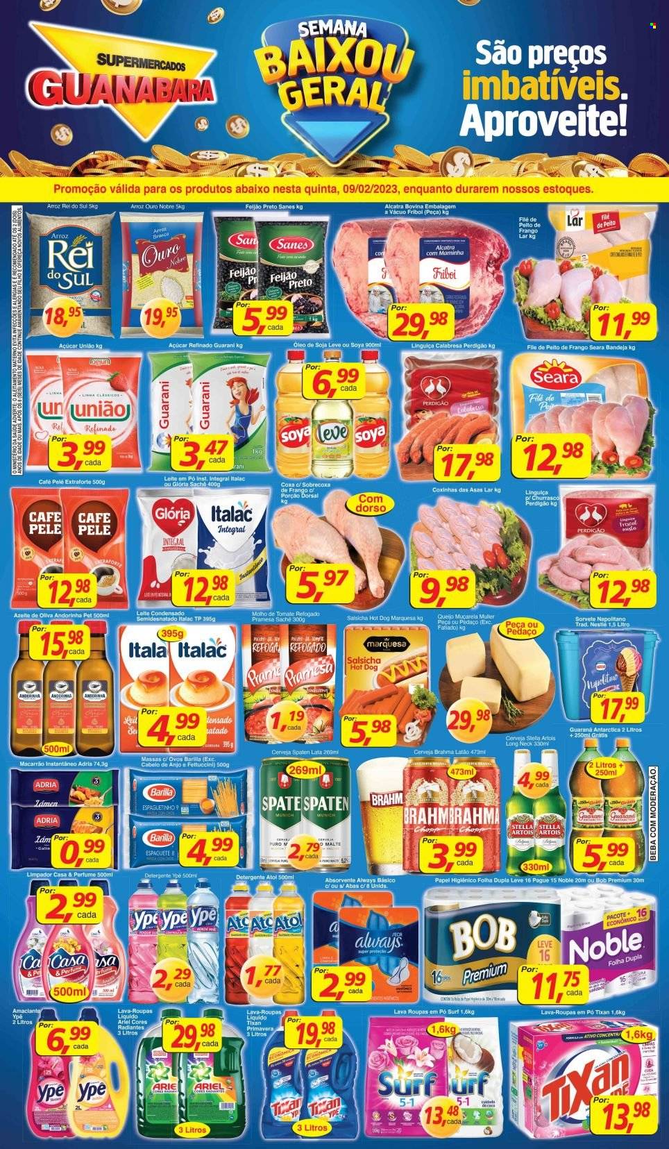 Folheto Supermercados Guanabara - 09/02/2023 - 09/02/2023. Página 1