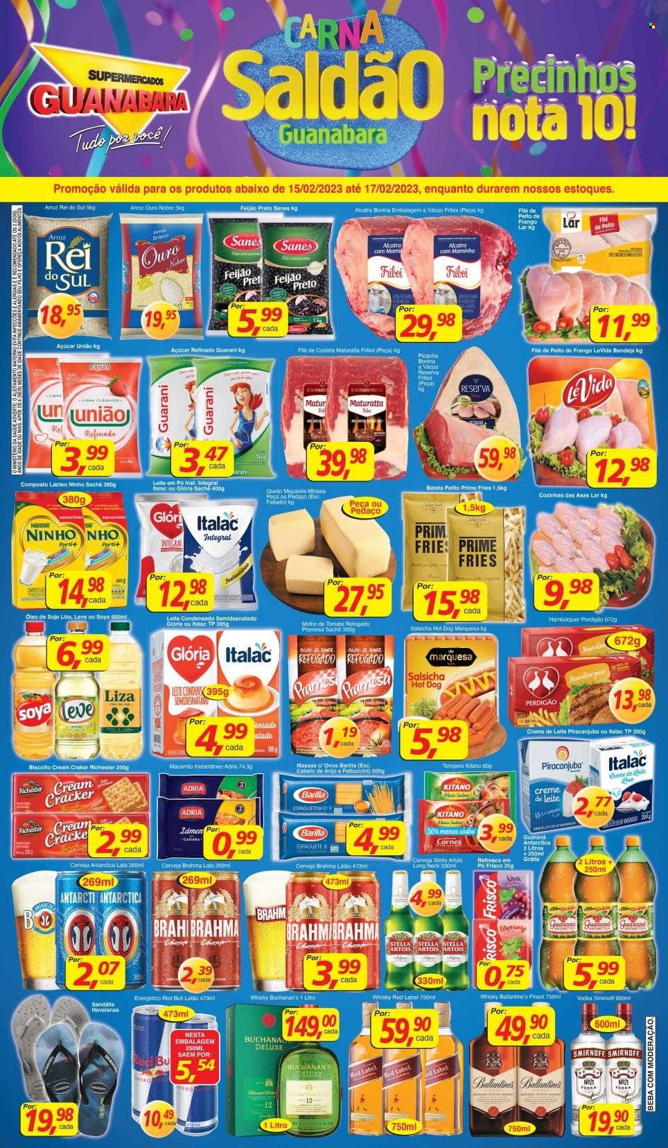 Folheto Supermercados Guanabara - 15/02/2023 - 17/02/2023. Página 1