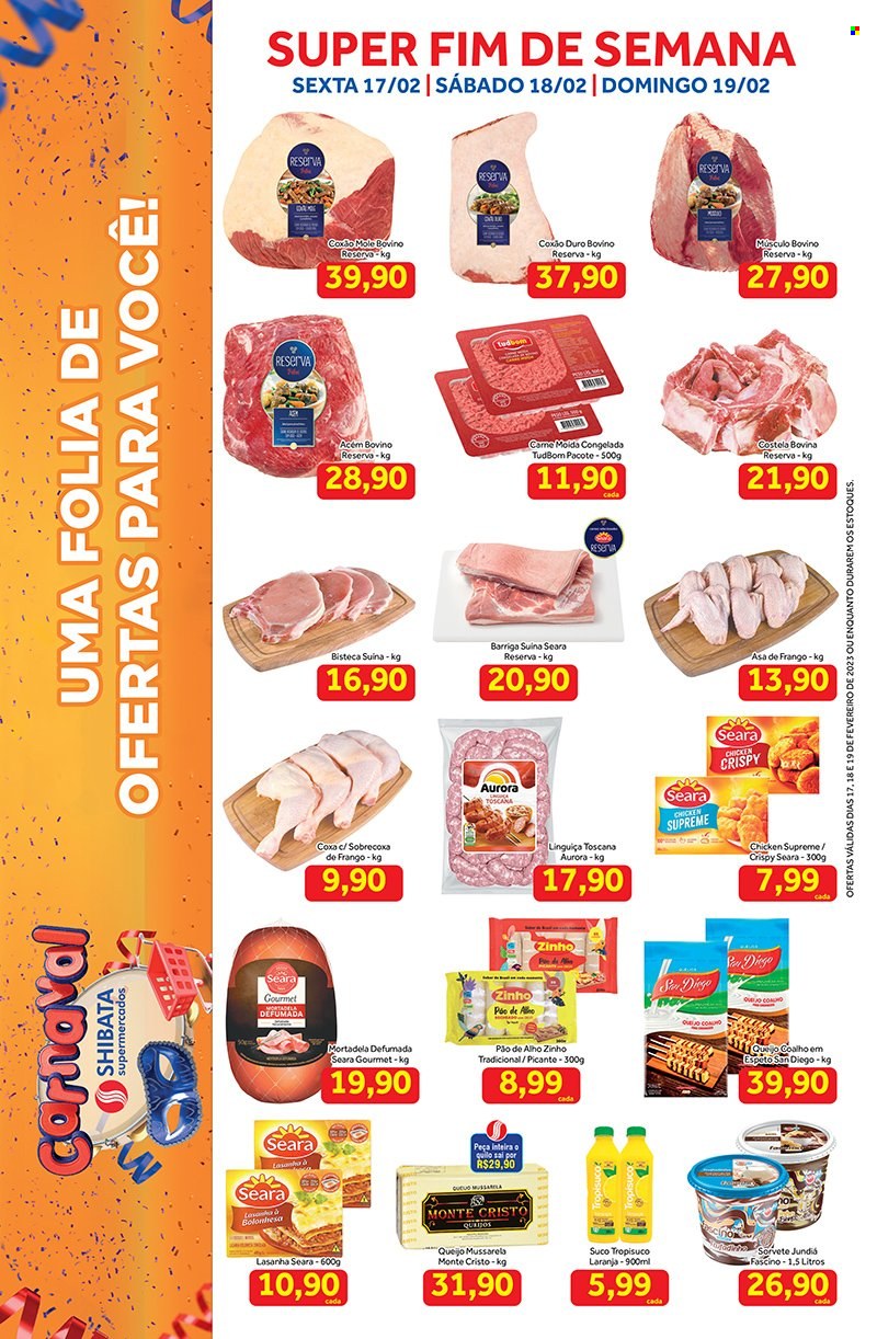 Folheto Shibata Supermercados - 17/02/2023 - 19/02/2023. Página 1