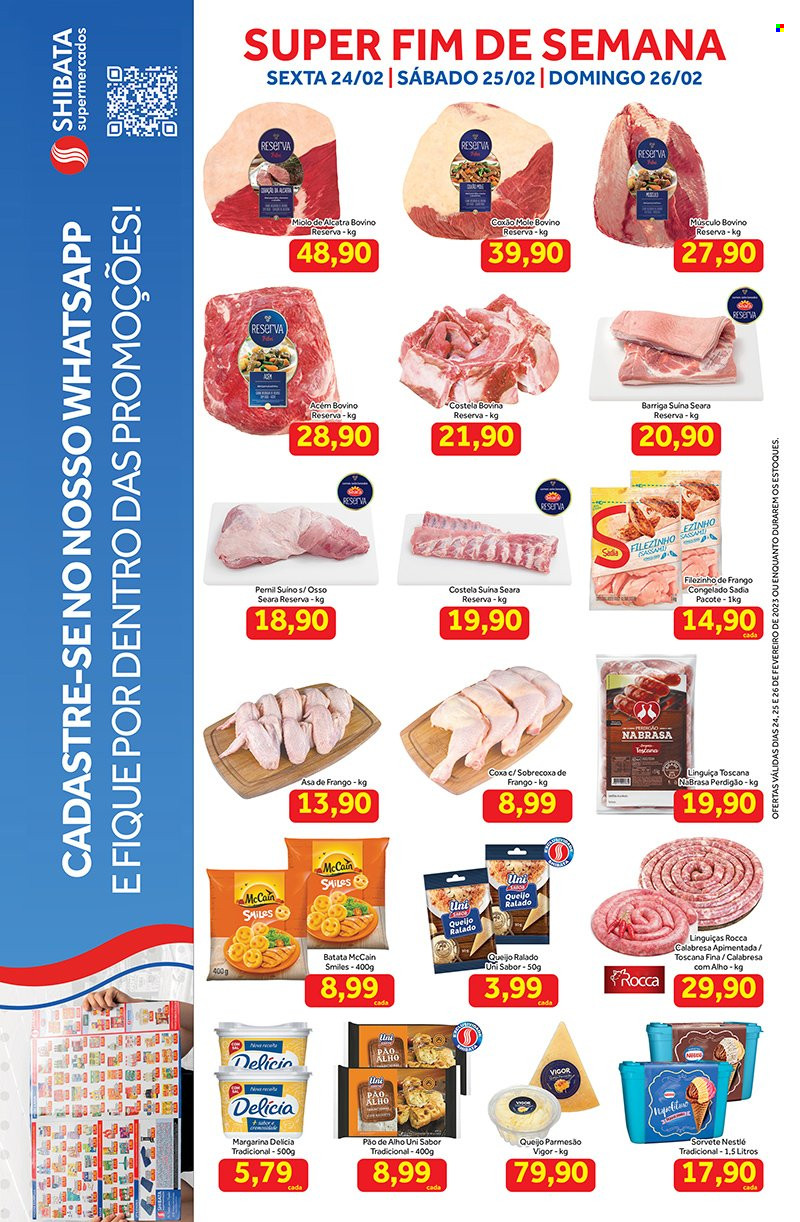 Folheto Shibata Supermercados - 24/02/2023 - 26/02/2023. Página 1