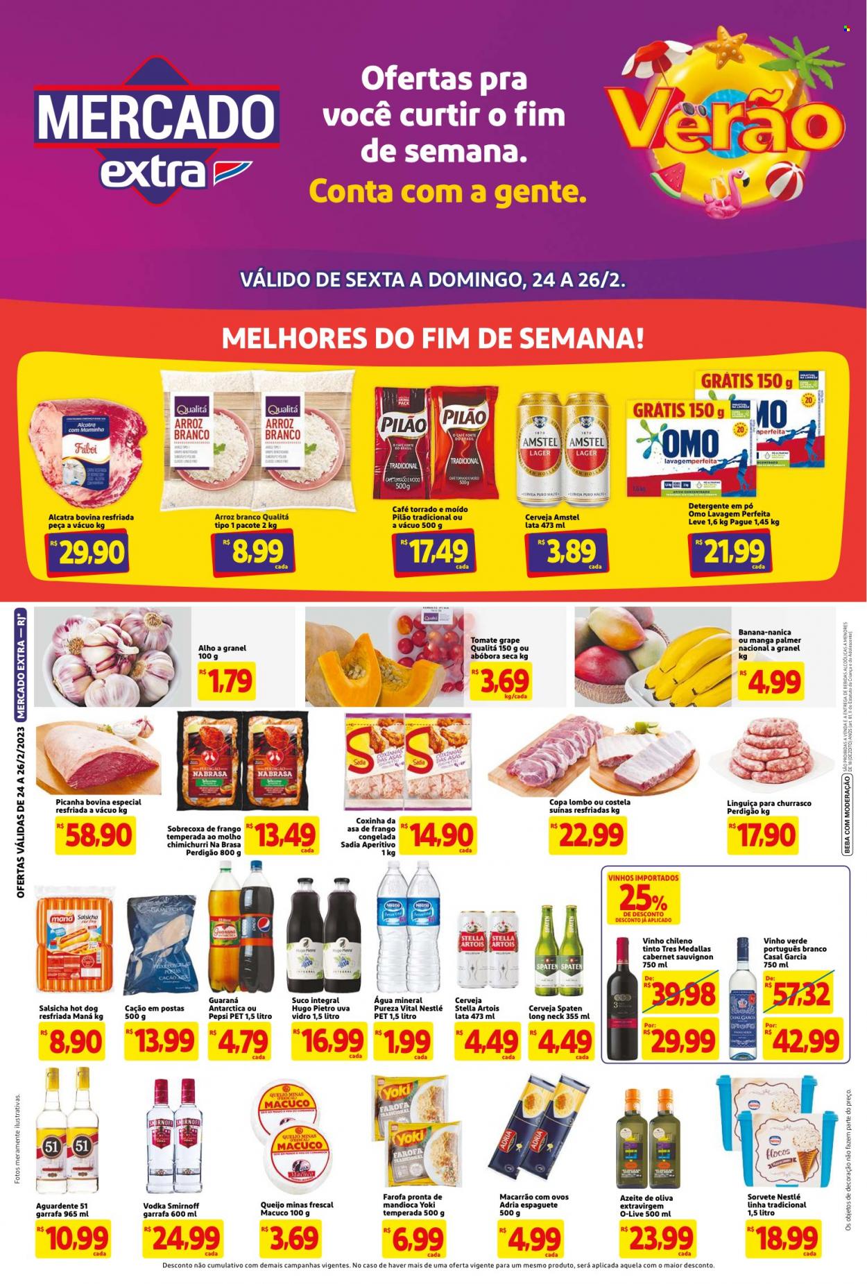 Folheto Mercado Extra - 24/02/2023 - 26/02/2023. Página 1
