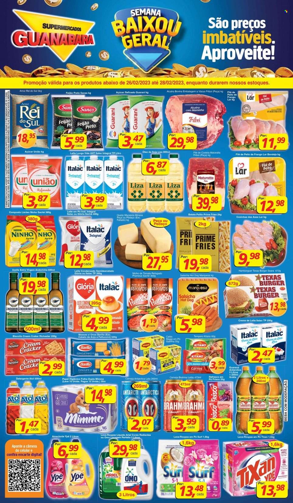 Folheto Supermercados Guanabara - 26/02/2023 - 28/02/2023. Página 1
