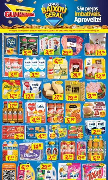 Folheto Supermercados Guanabara - 01/03/2023 - 04/03/2023.