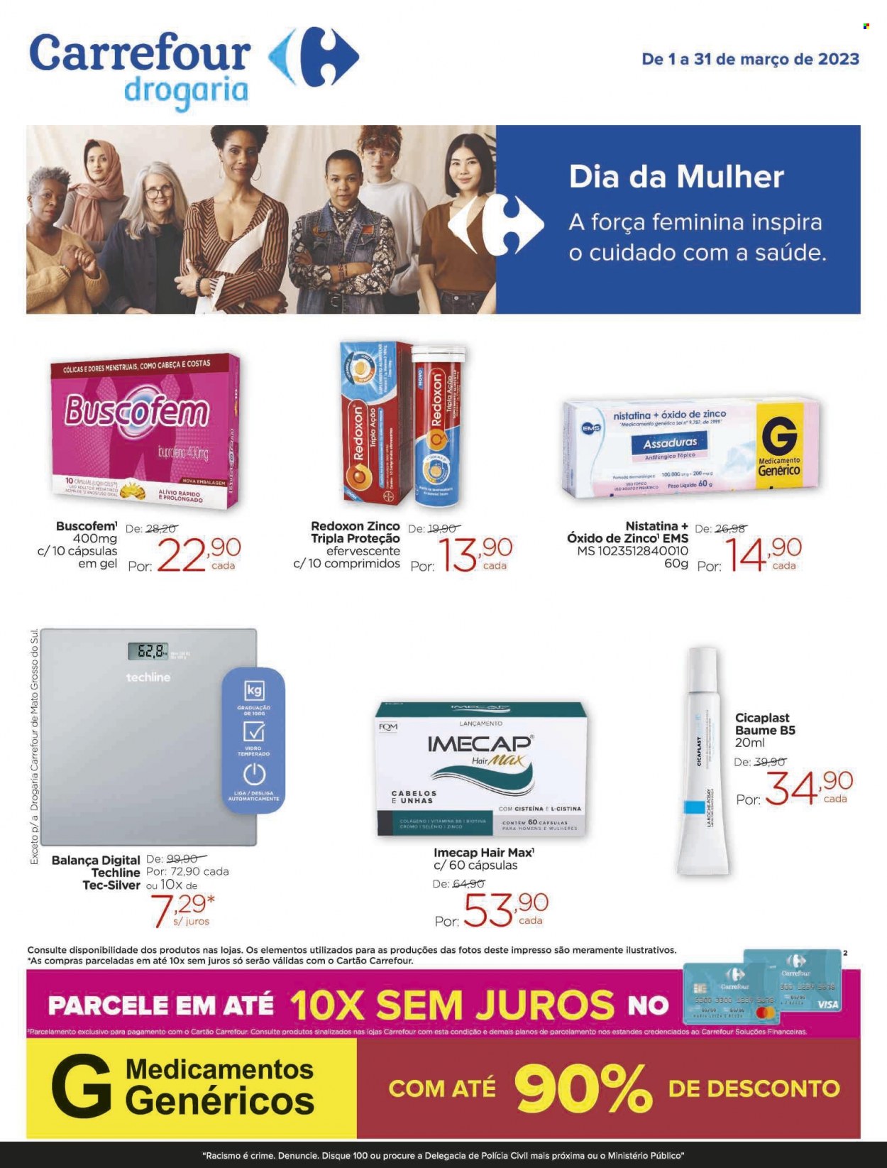 Folheto Carrefour Drogaria - 01/03/2023 - 31/03/2023. Página 1