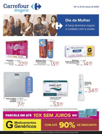 Folheto Carrefour Drogaria - 01/03/2023 - 31/03/2023.
