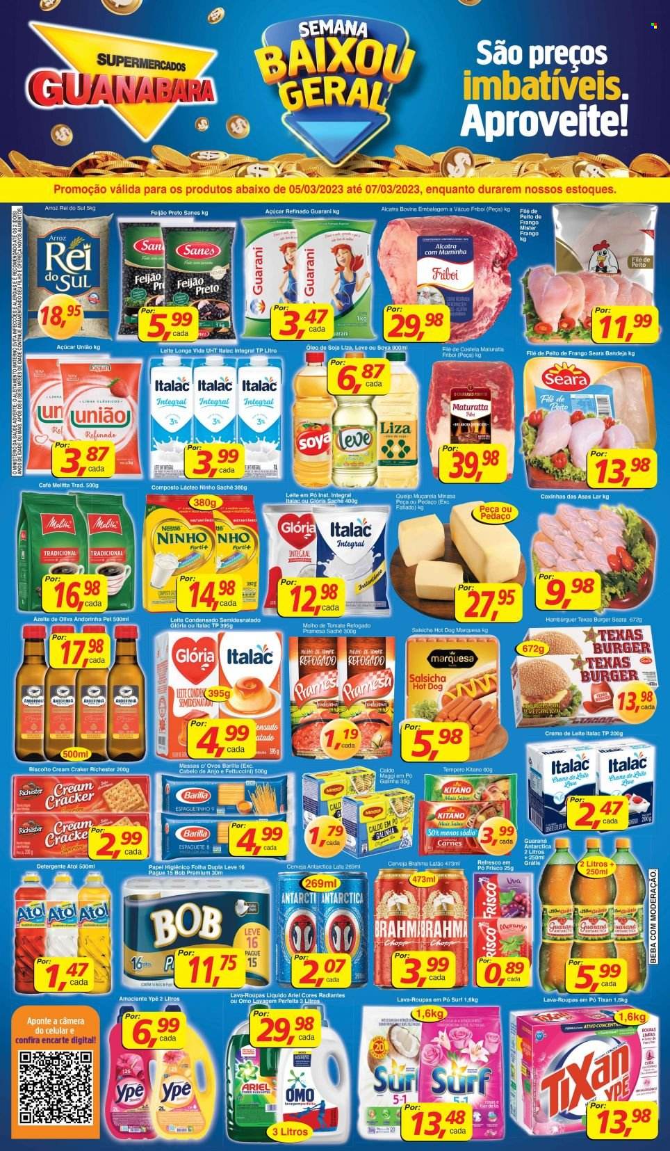 Folheto Supermercados Guanabara - 05/03/2023 - 07/03/2023. Página 1