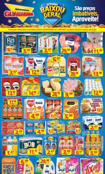 Folheto Supermercados Guanabara - 08/03/2023 - 13/03/2023.