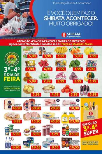 Folheto Shibata Supermercados - 14/03/2023 - 20/03/2023.