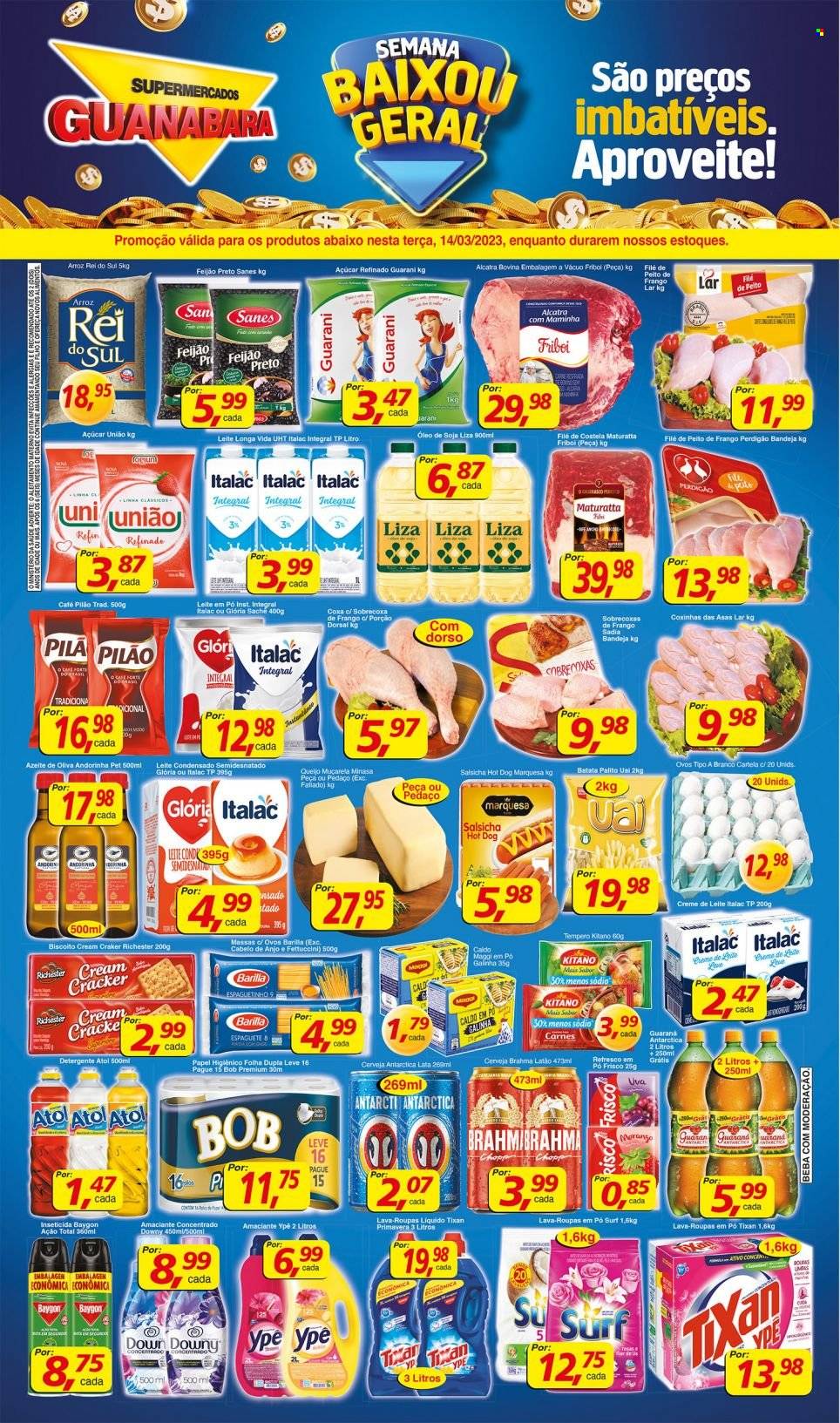Folheto Supermercados Guanabara - 14/03/2023 - 14/03/2023. Página 1