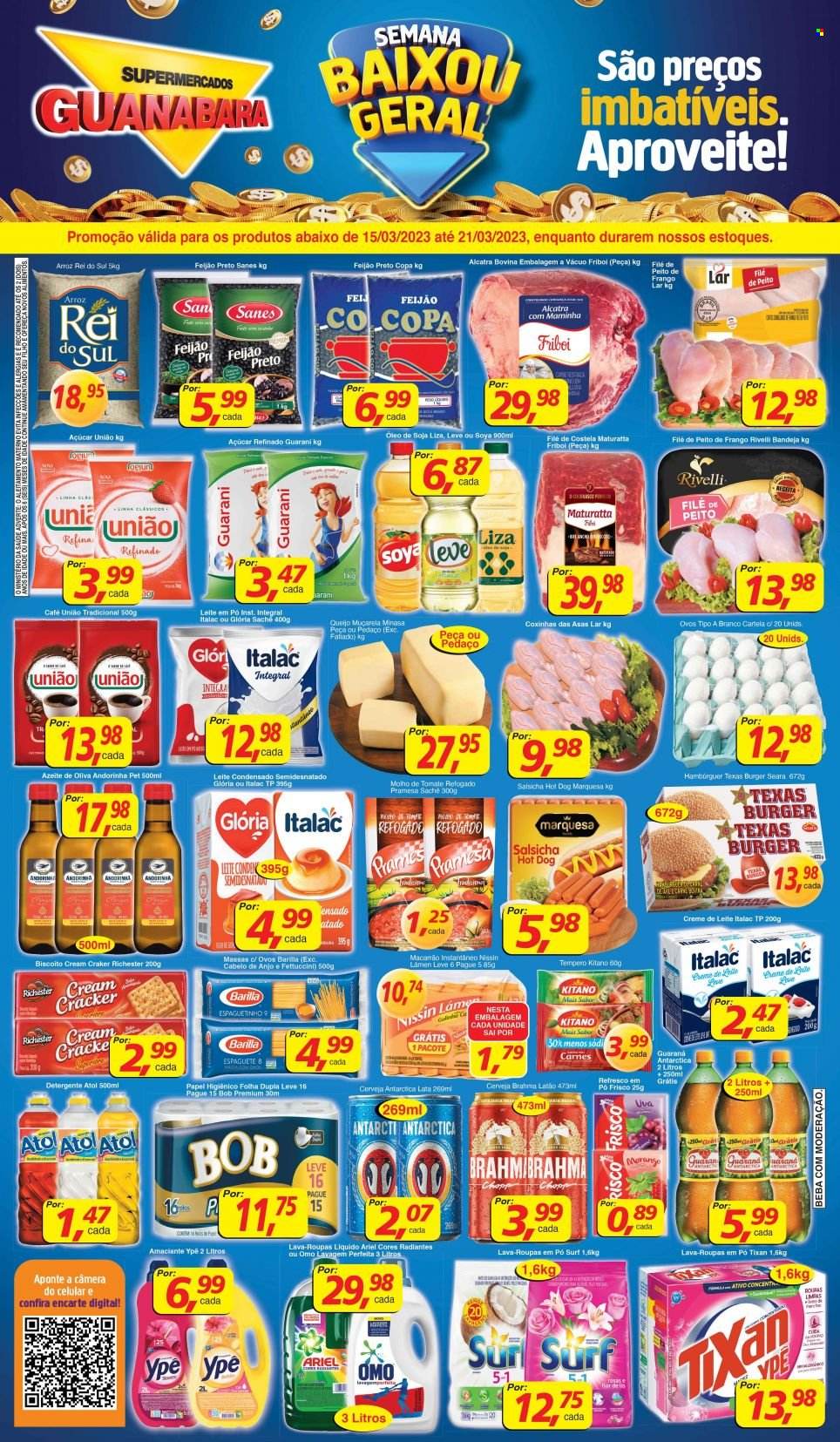 Folheto Supermercados Guanabara - 15/03/2023 - 21/03/2023. Página 1