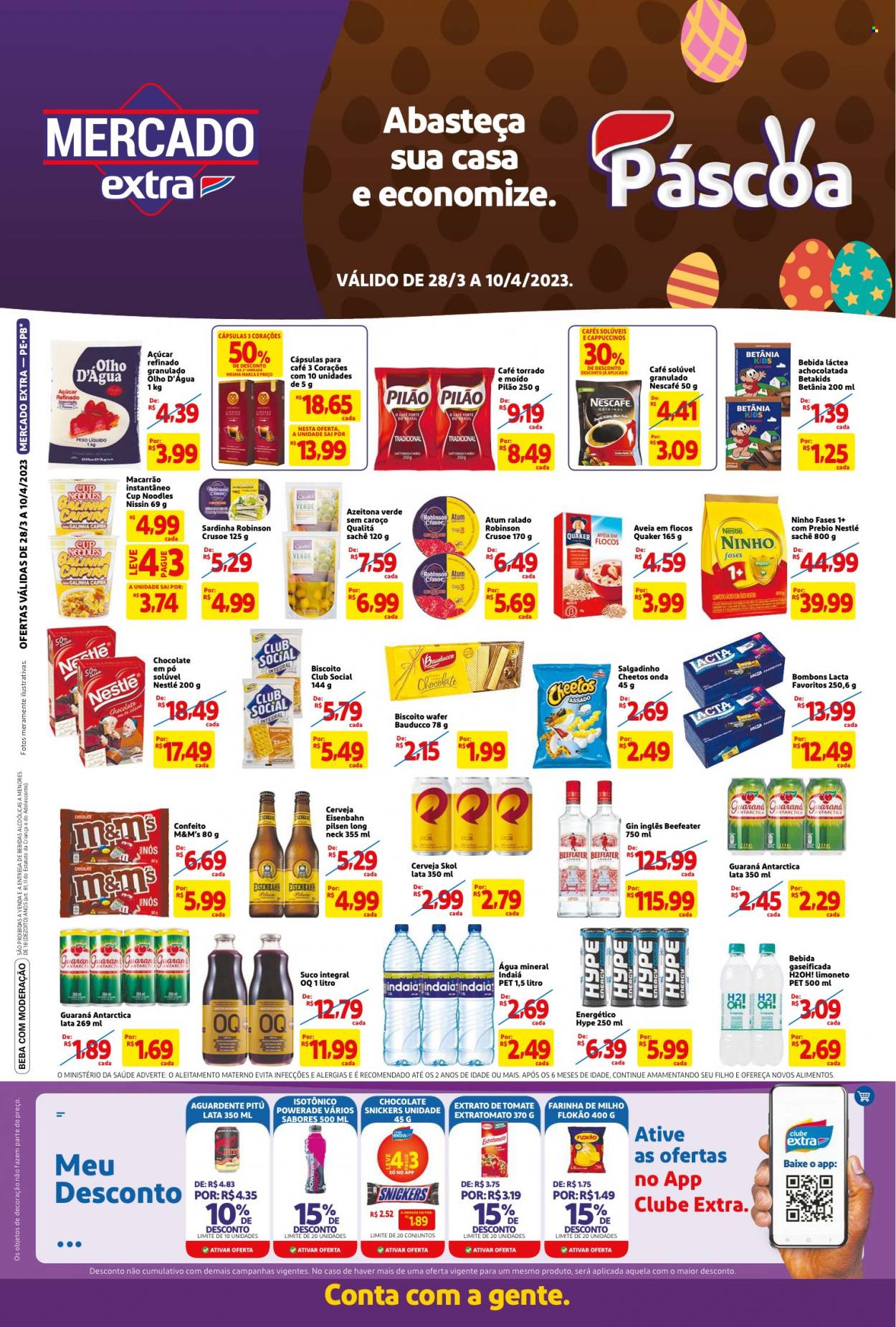 Folheto Mercado Extra - 28/03/2023 - 10/04/2023. Página 1