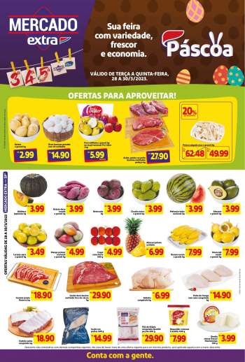 Folheto Mercado Extra - 28/03/2023 - 30/03/2023.