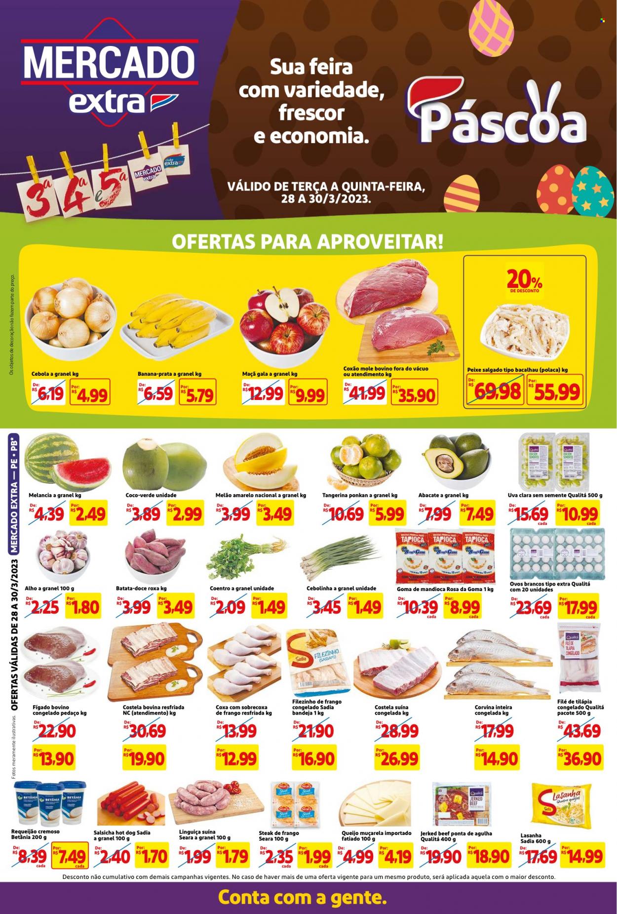 Folheto Mercado Extra - 28/03/2023 - 30/03/2023. Página 1