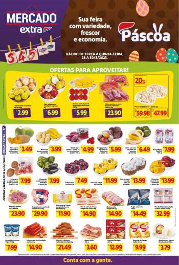 Folheto Mercado Extra - 28/03/2023 - 30/03/2023.