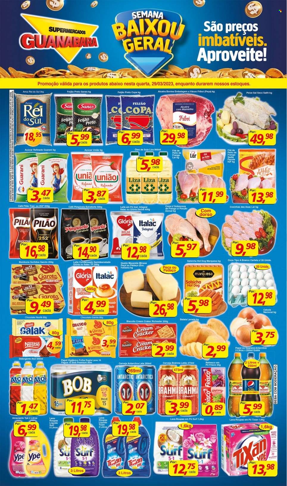 Folheto Supermercados Guanabara - 29/03/2023 - 29/03/2023. Página 1