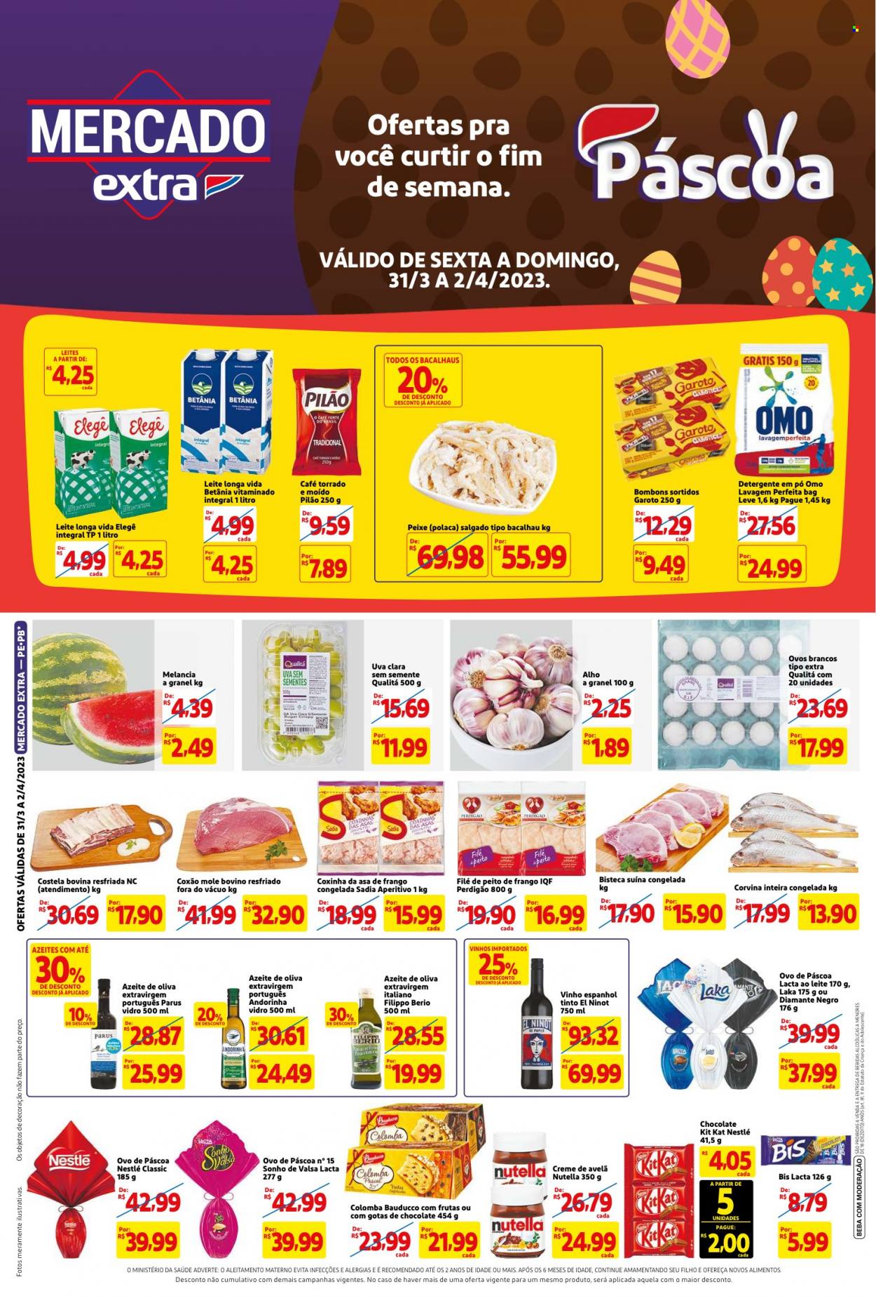 Folheto Mercado Extra - 31/03/2023 - 02/04/2023. Página 1