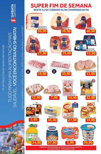 Folheto Shibata Supermercados - 31/03/2023 - 02/04/2023.