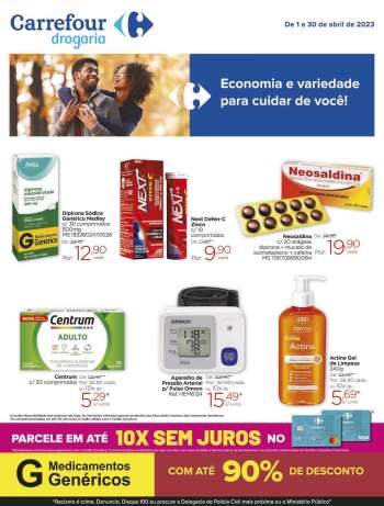 Folheto Carrefour Drogaria - 01/04/2023 - 30/04/2023.