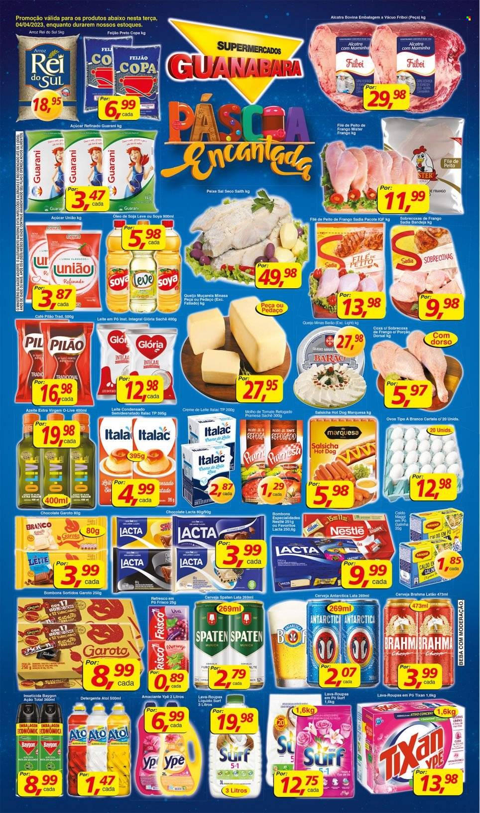 Folheto Supermercados Guanabara - 04/04/2023 - 04/04/2023. Página 1