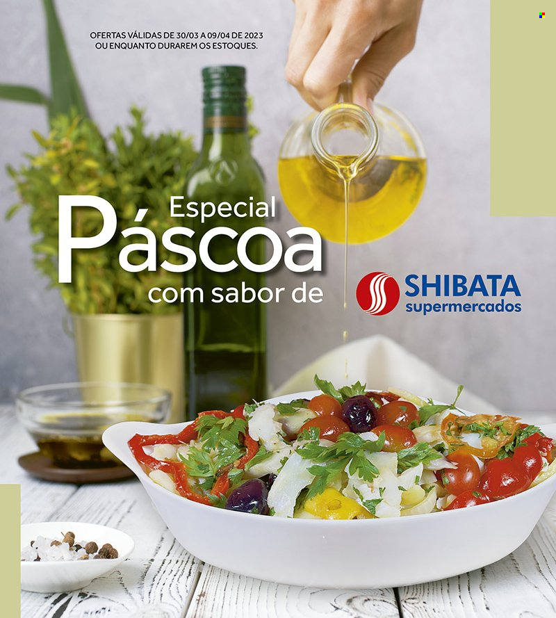 Folheto Shibata Supermercados - 30/03/2023 - 09/04/2023. Página 1