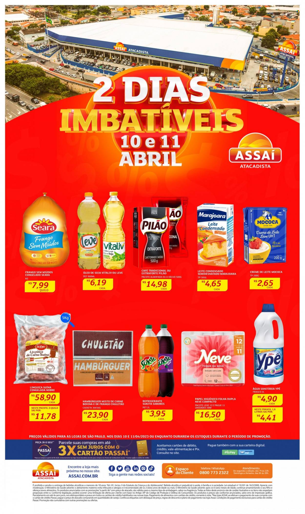 Folheto Assaí Atacadista - 10/04/2023 - 11/04/2023. Página 1