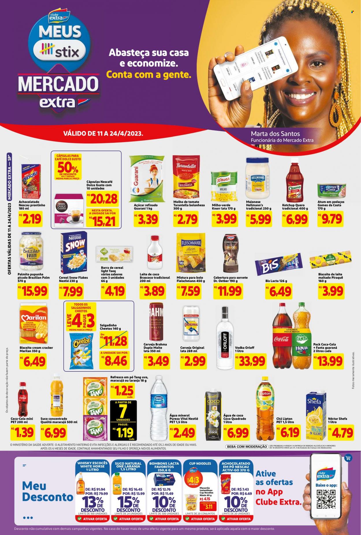 Folheto Mercado Extra - 11/04/2023 - 24/04/2023. Página 1