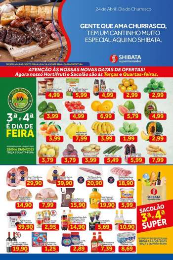 Folheto Shibata Supermercados - 18/04/2023 - 24/04/2023.