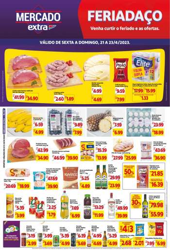 Folheto Mercado Extra - 21/04/2023 - 23/04/2023.