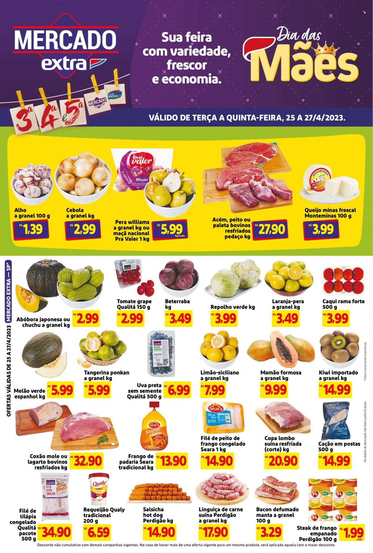 Folheto Mercado Extra - 25/04/2023 - 27/04/2023. Página 1